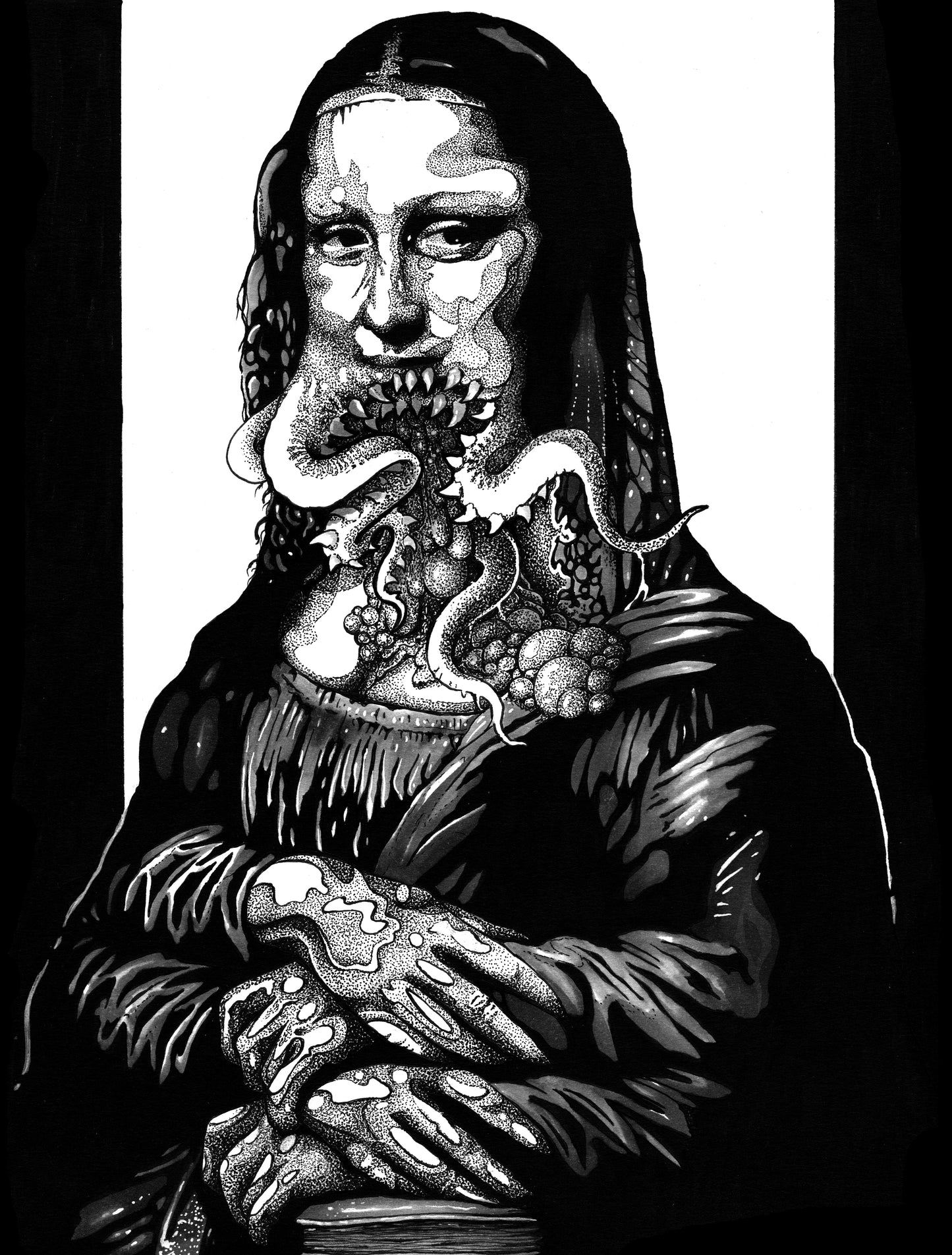 (Original) Monsta Lisa / Tribute to Leonardo da Vinci